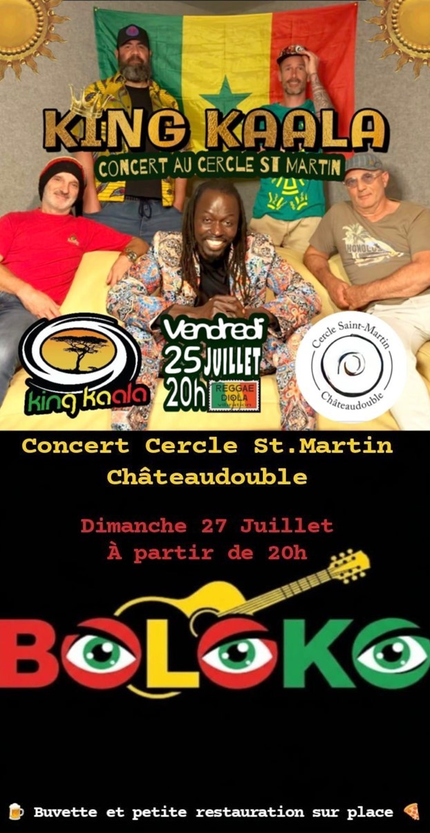 Prochain concert au Cercle Saint Martin Place Beausoleil Châteaudouble