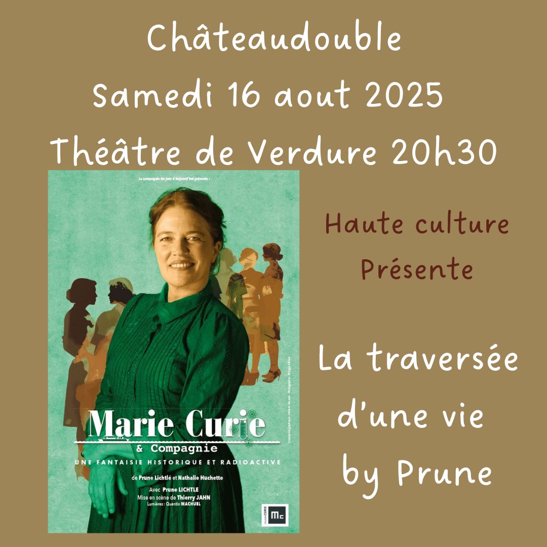 Théâtre à Châteaudouble! Samedi 16 aout 2025 à 20h30 au Théâtre de verdure