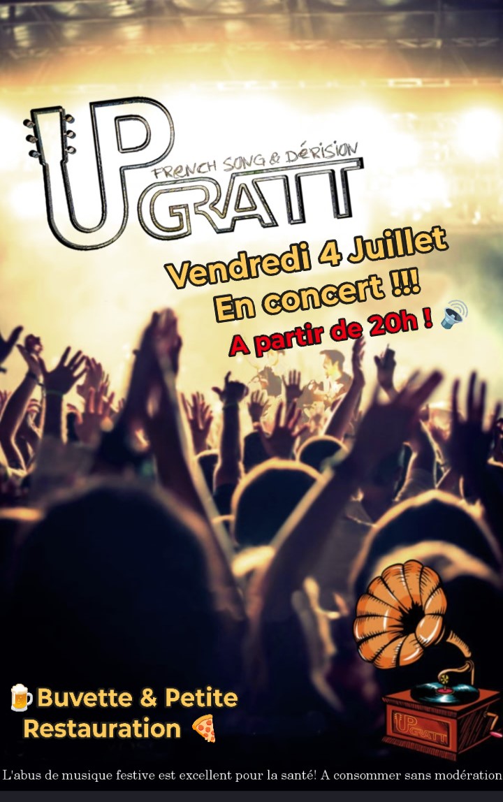 Concert "UP GRATT" Cercle Saint Martin, Place Beausoleil, Châteaudouble Vendredi 4 juillet 2025 à partir de 20h