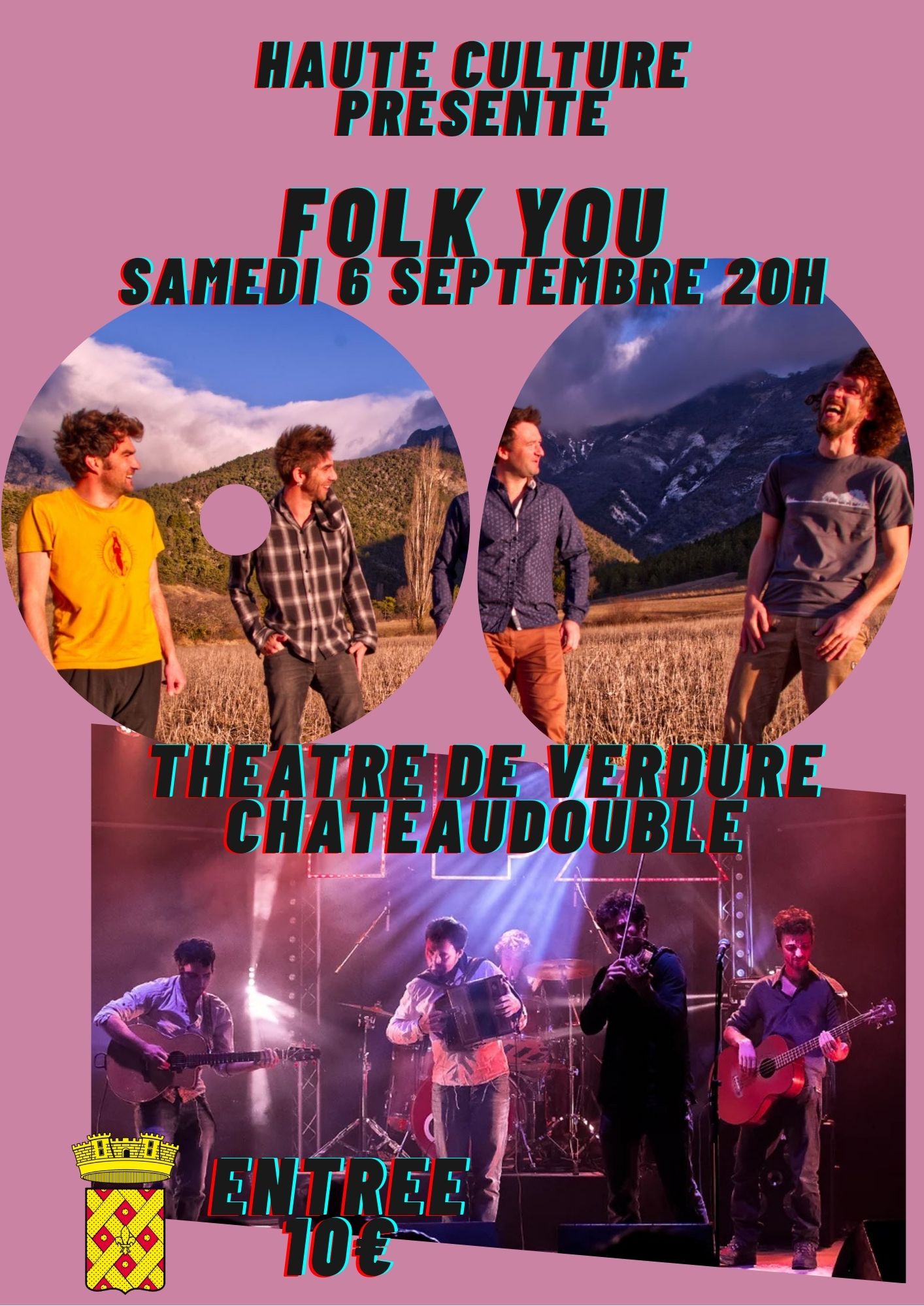 Concert à Châteaudouble - Théâtre de Verdure Samedi 6 Septembre 2025 à partir de 20 heures