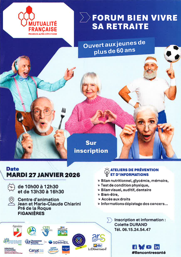 « Bien vivre sa retraite »  FIGANIERES  Mardi 27 janvier 2026