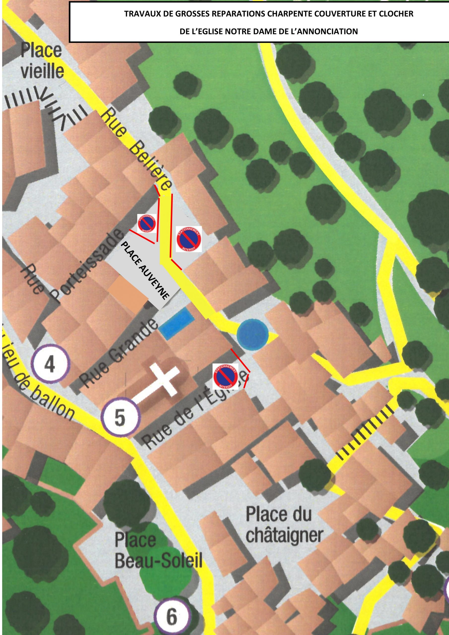 Stationnement interdit centre village
