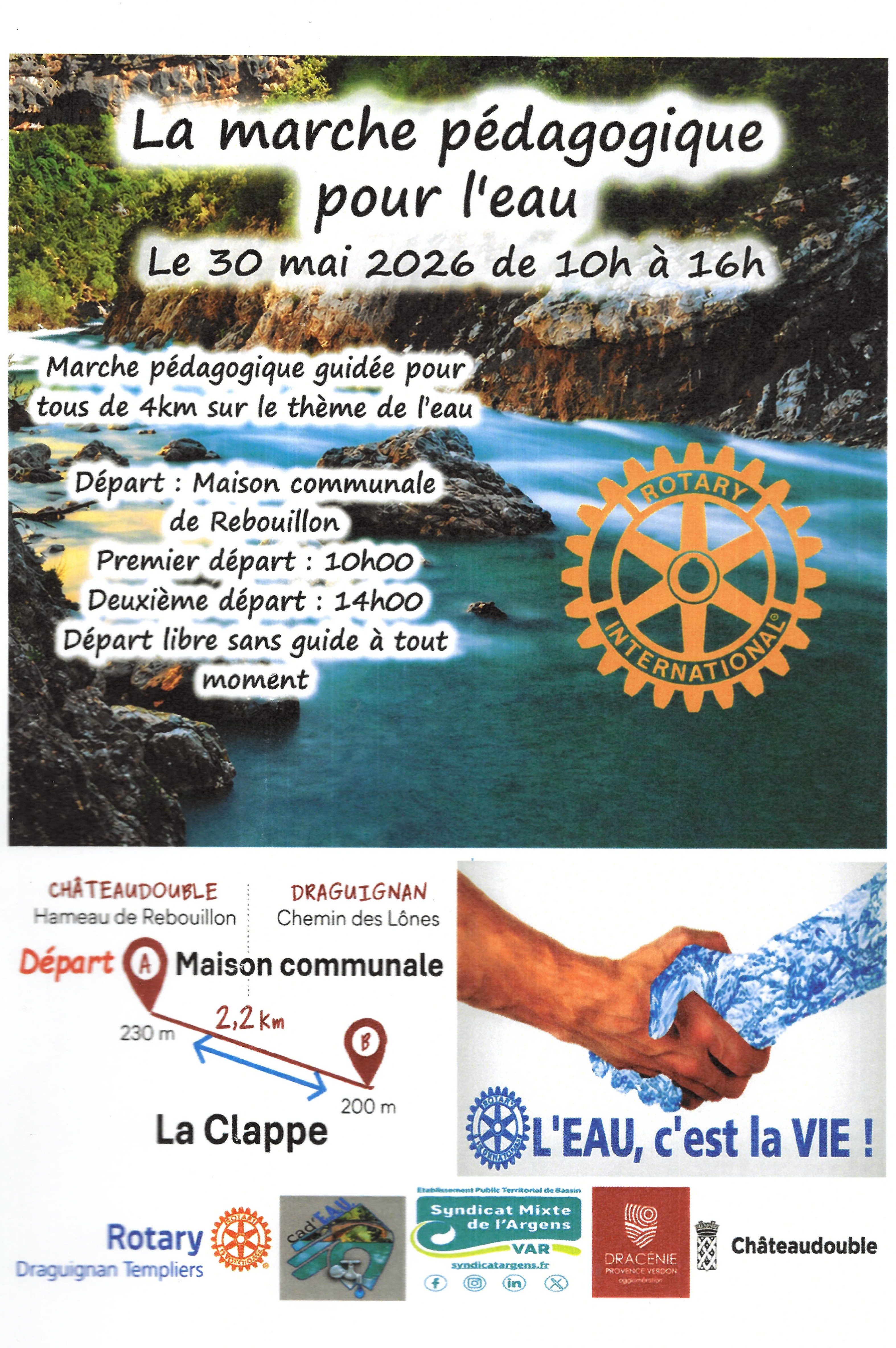 La marche pédagogique pour l'eau - Hameau de Rebouillon