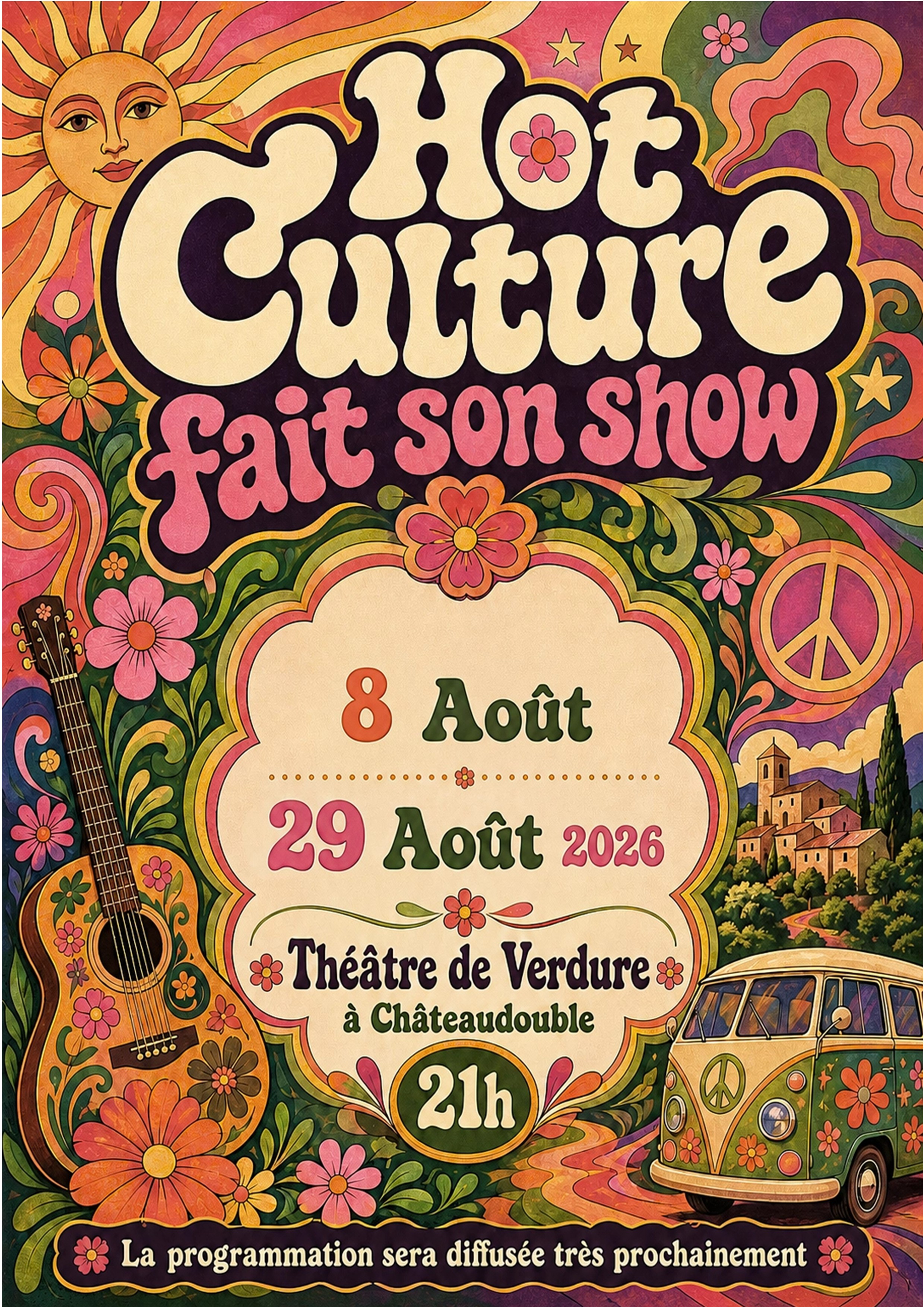 Hot Culture fait son show, concert au Théâtre de Verdure, le 8 et 22 aout