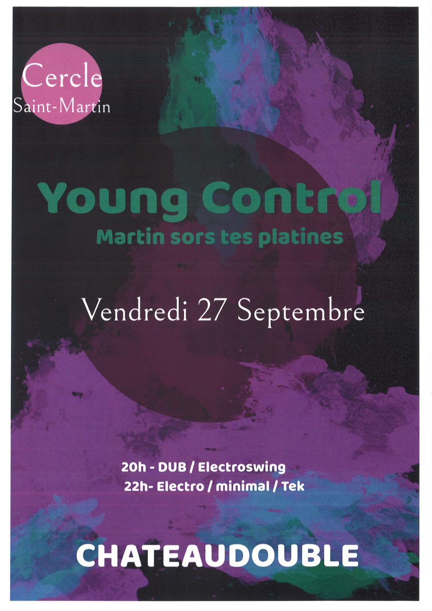 Concert Young Control le 27/09/2019 au Cercle St Martin
