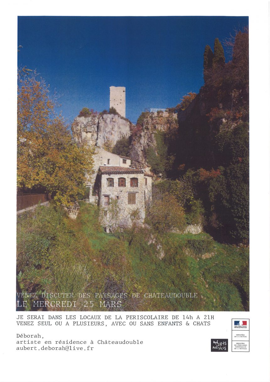 Venez discuter des paysages de Châteaudouble, le mercredi 25 mars 2020