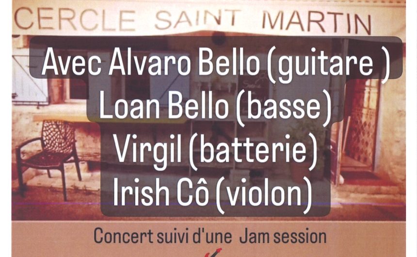 Jazz en Live au Cercle Saint Martin le 3 Août